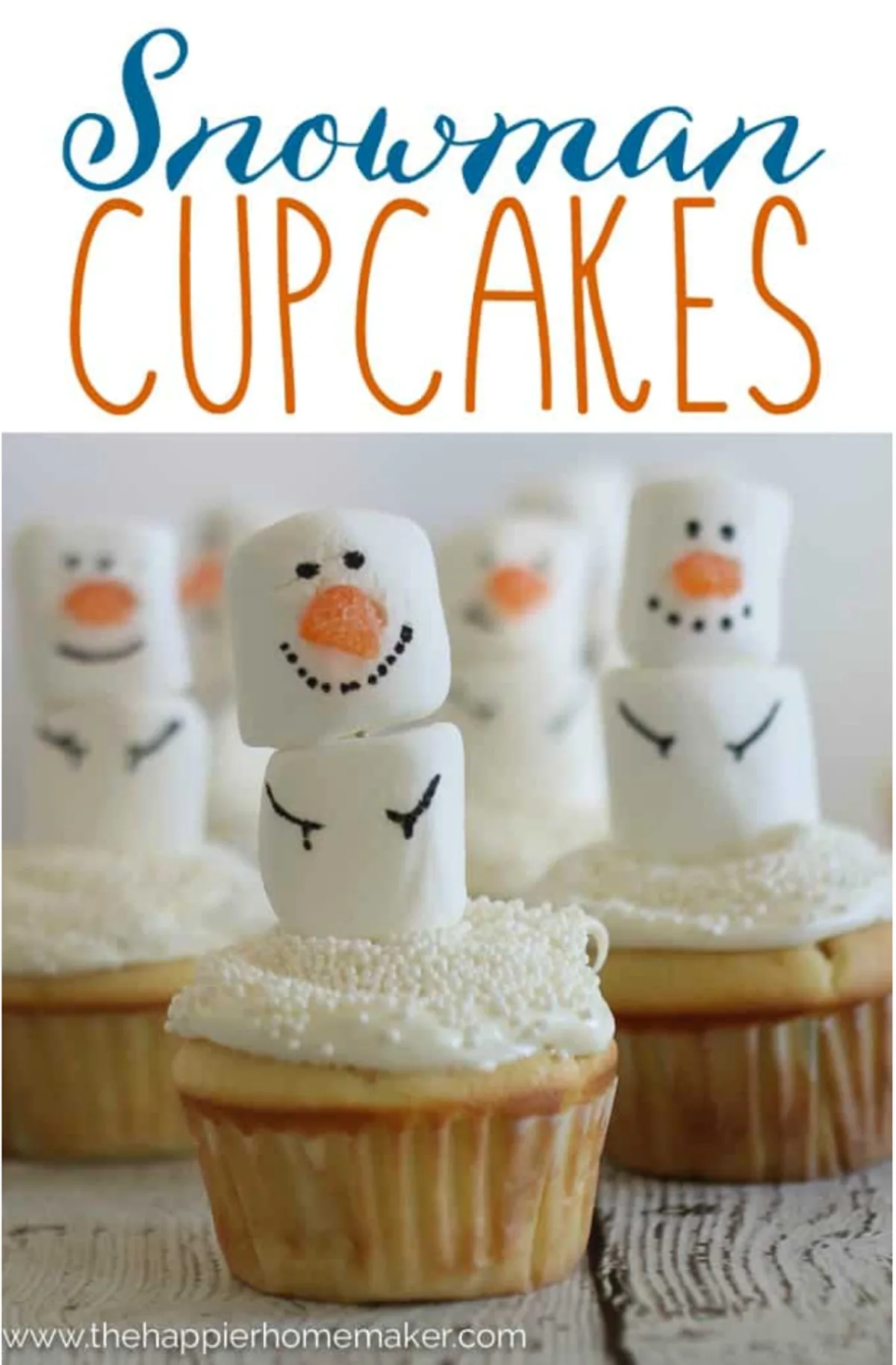 Snowman Cupcakes