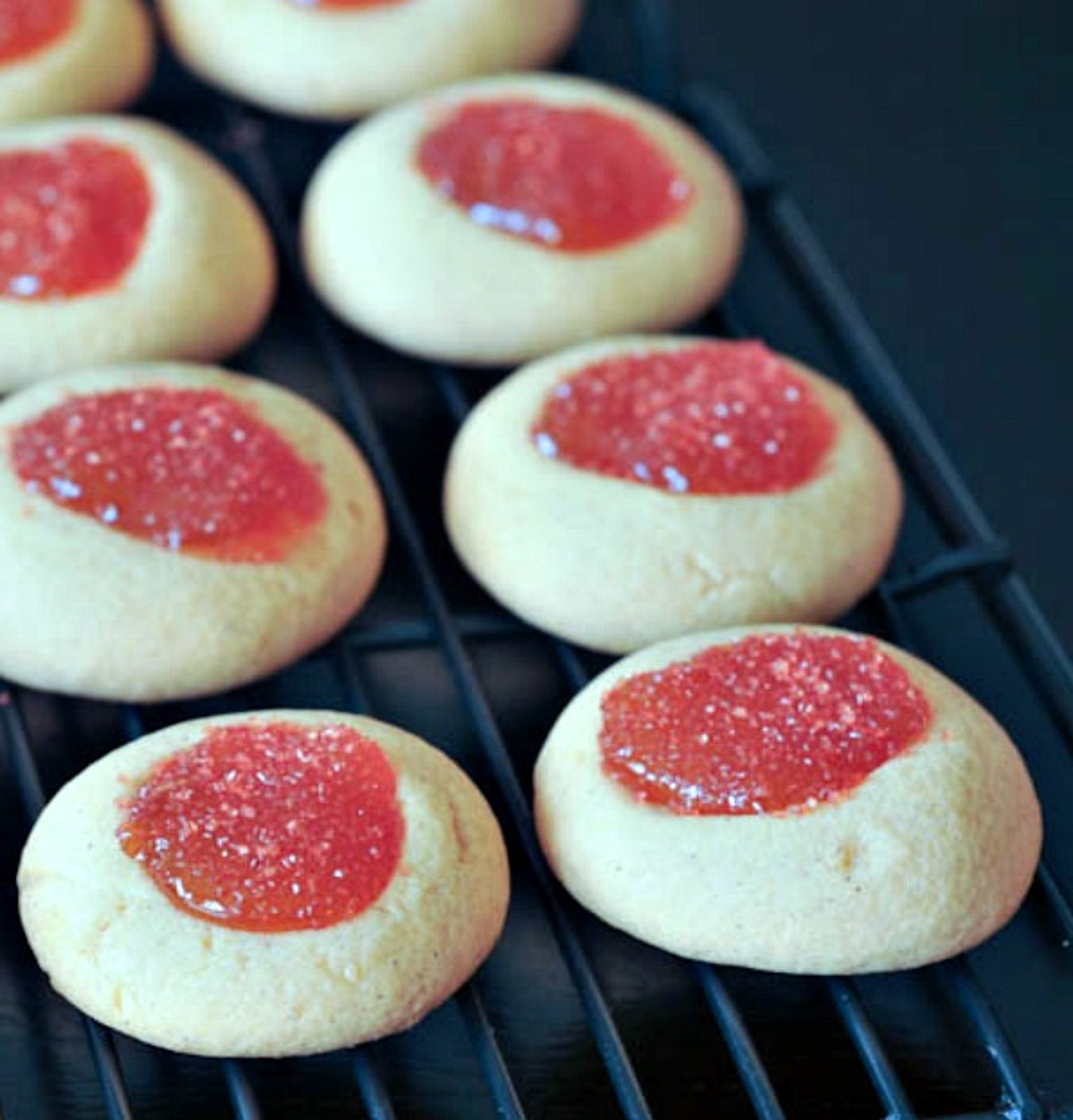 Sparkly Apricot Rosemary Jewel Cookies