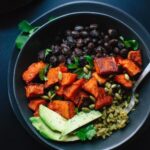 Spicy Sweet Potato and Green Rice Burrito Bowls