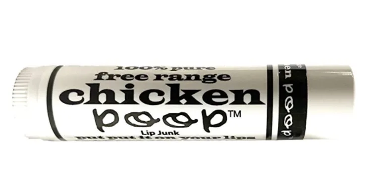 chicken poop lip balm
