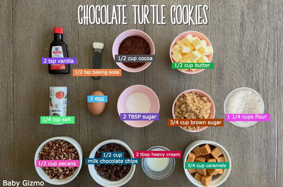 Turtle Cookie Ingredients