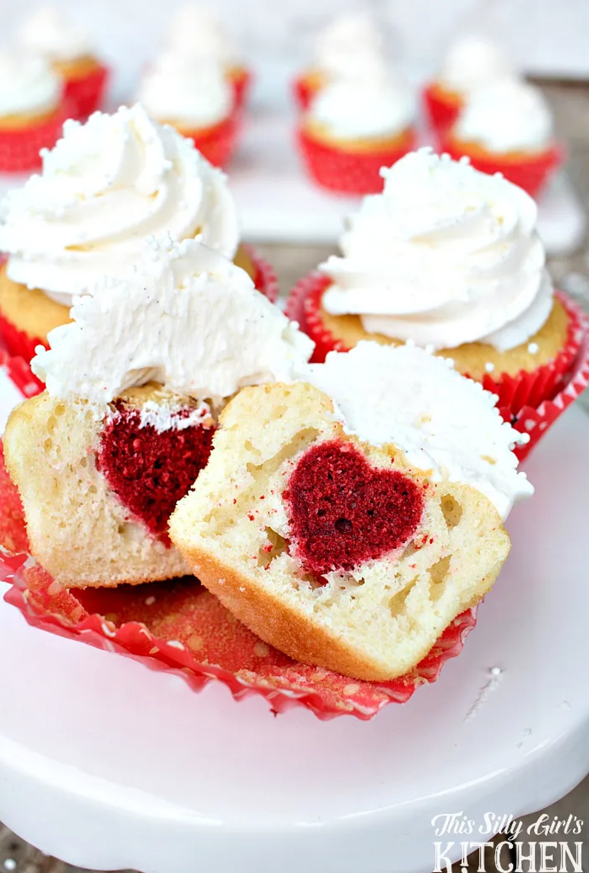 heart inside a cupcake