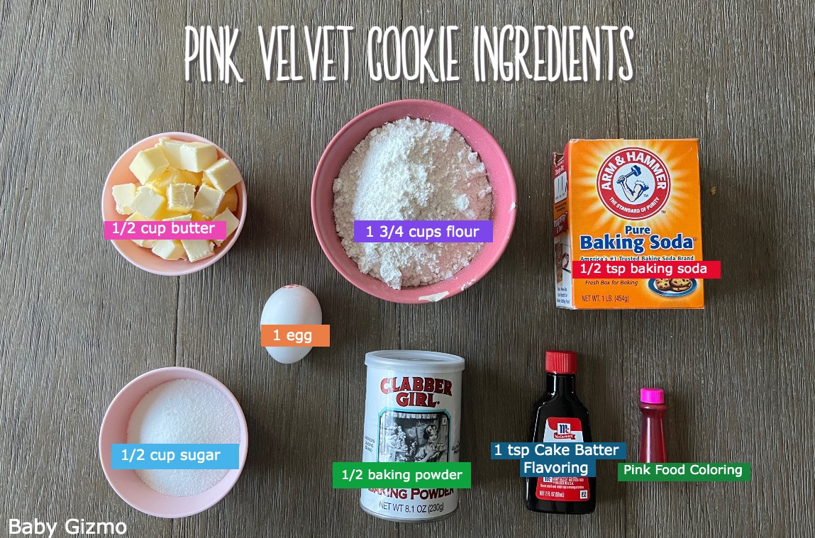 Pink Velvet Cookie Ingredients