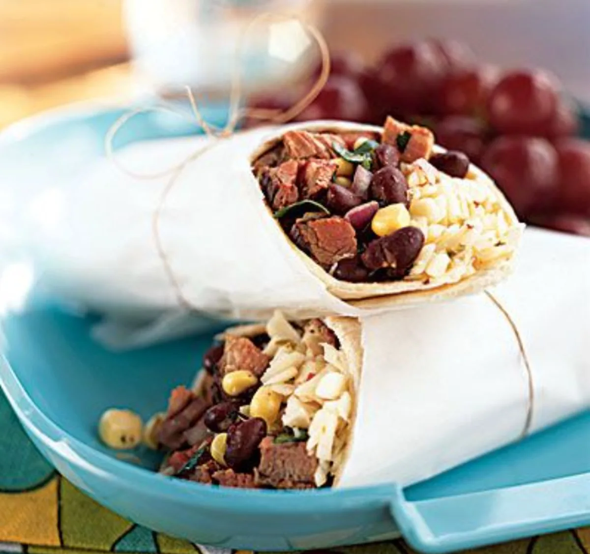 Southwestern Steak, Corn, and Black Bean Wraps