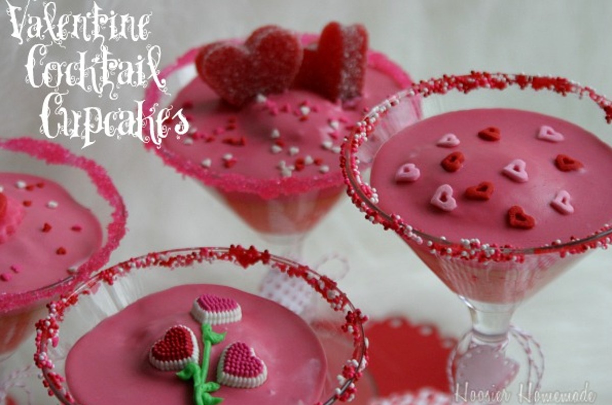 Valentine Cupcake Cocktails