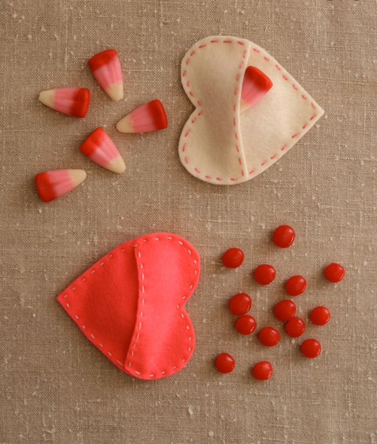 Valentine Felt Candy Hearts