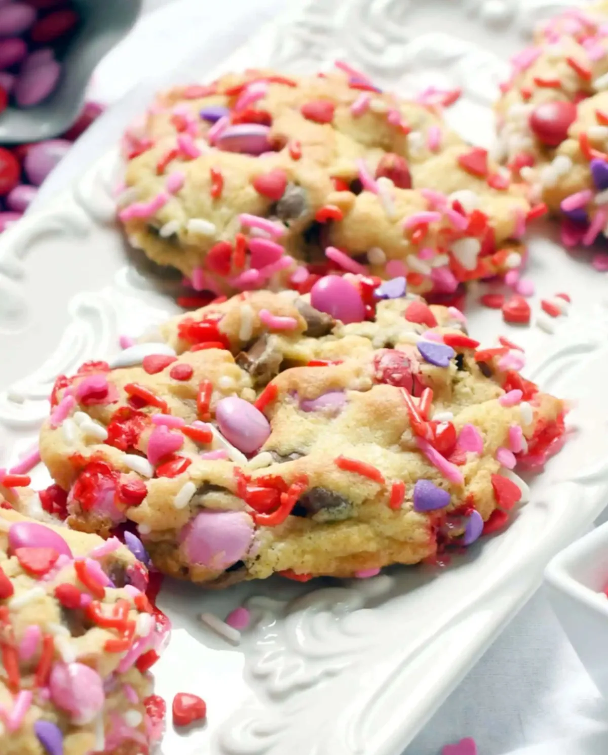 Valentine M&M Cookies