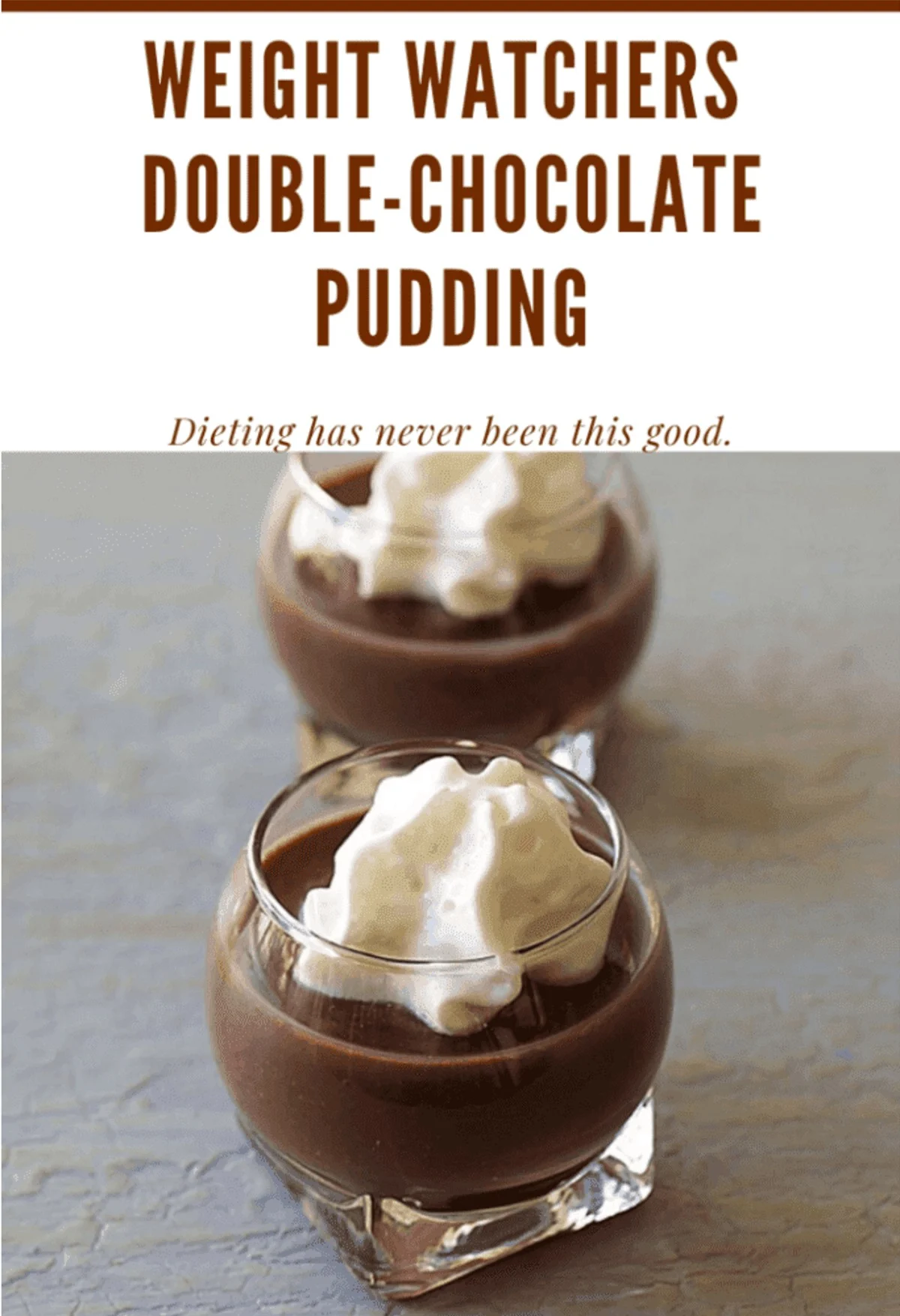 Weight Watchers Double Chocolate Pudding