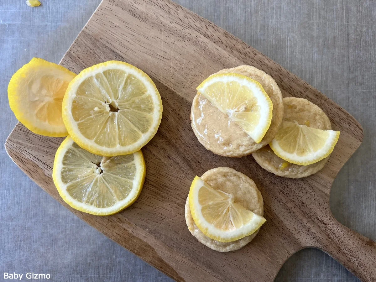 Crumbl Lemon Glaze Cookies on Board