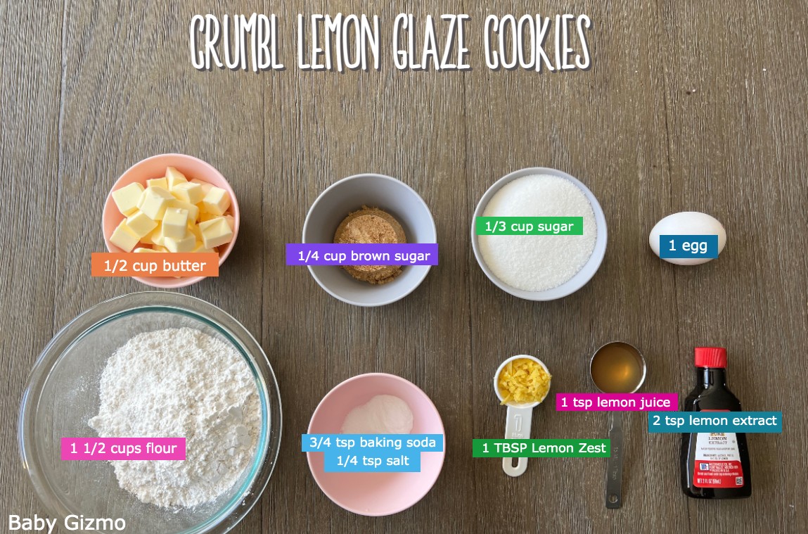 Lemon Cookie Ingredients