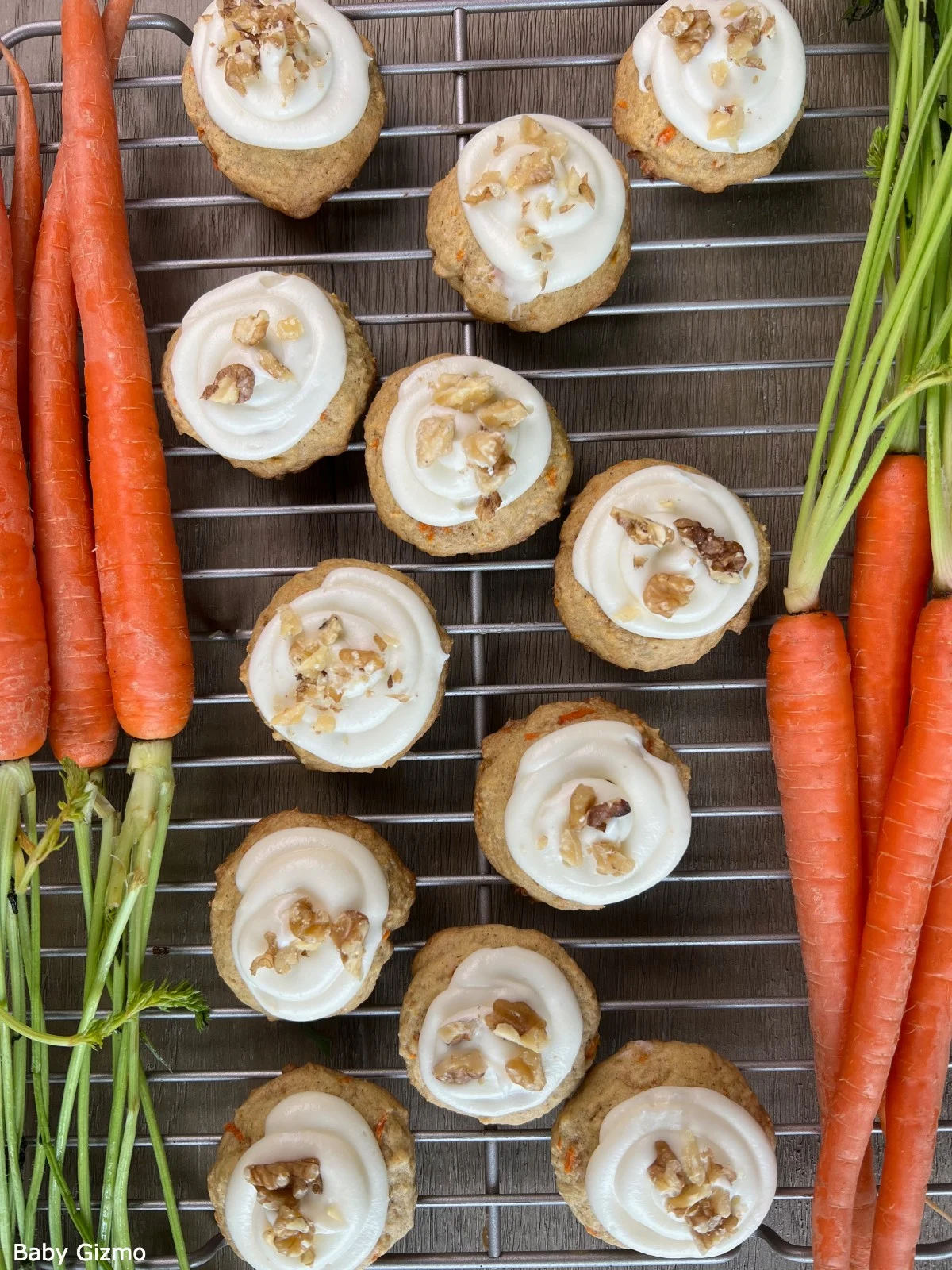 Carrot Cake Cookies on Cooling Rack