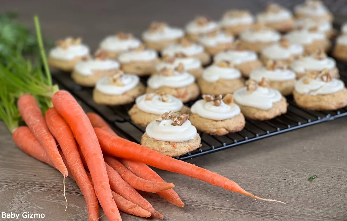 Crumbl Carrot Cake Cookies with Carrots