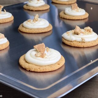 Frosted Graham Cracker COokies on Tray