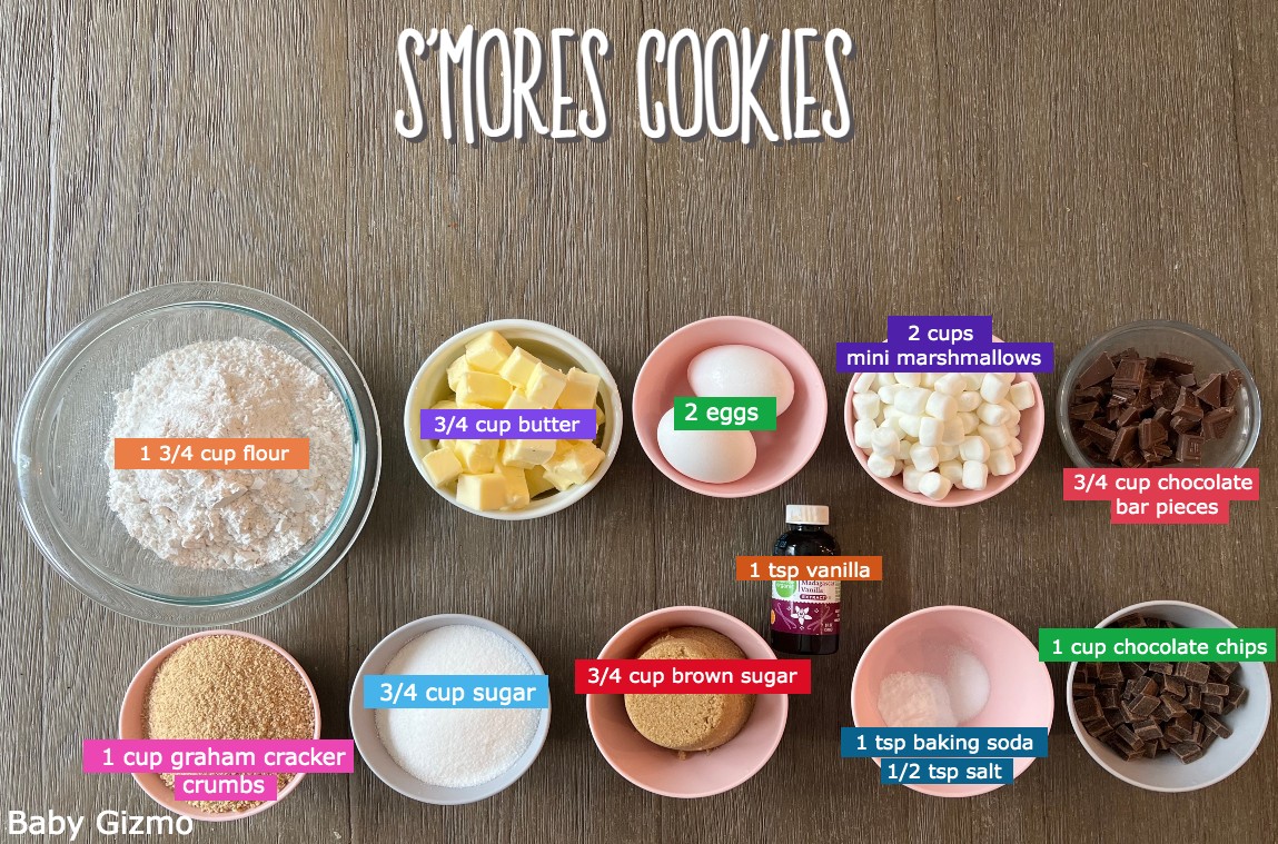 smores cookie ingredients