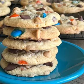 Crumbl Monster cookie stack