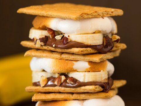 nutella banana smores