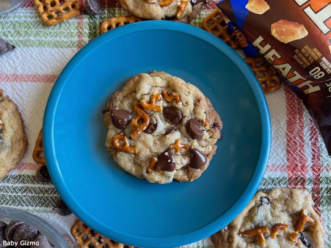 Toffee Pretzel Chocolate Chip Cookies Recipe Baby Gizmo