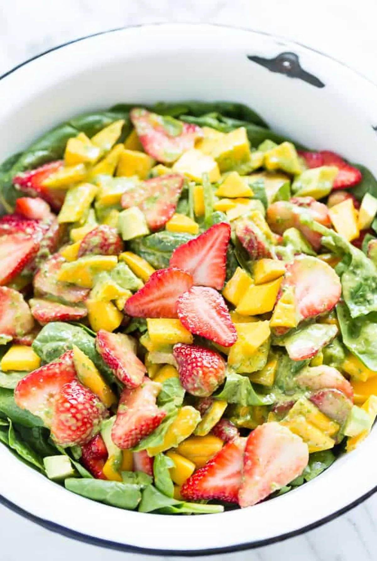 Strawberry Mango Spinach Salad