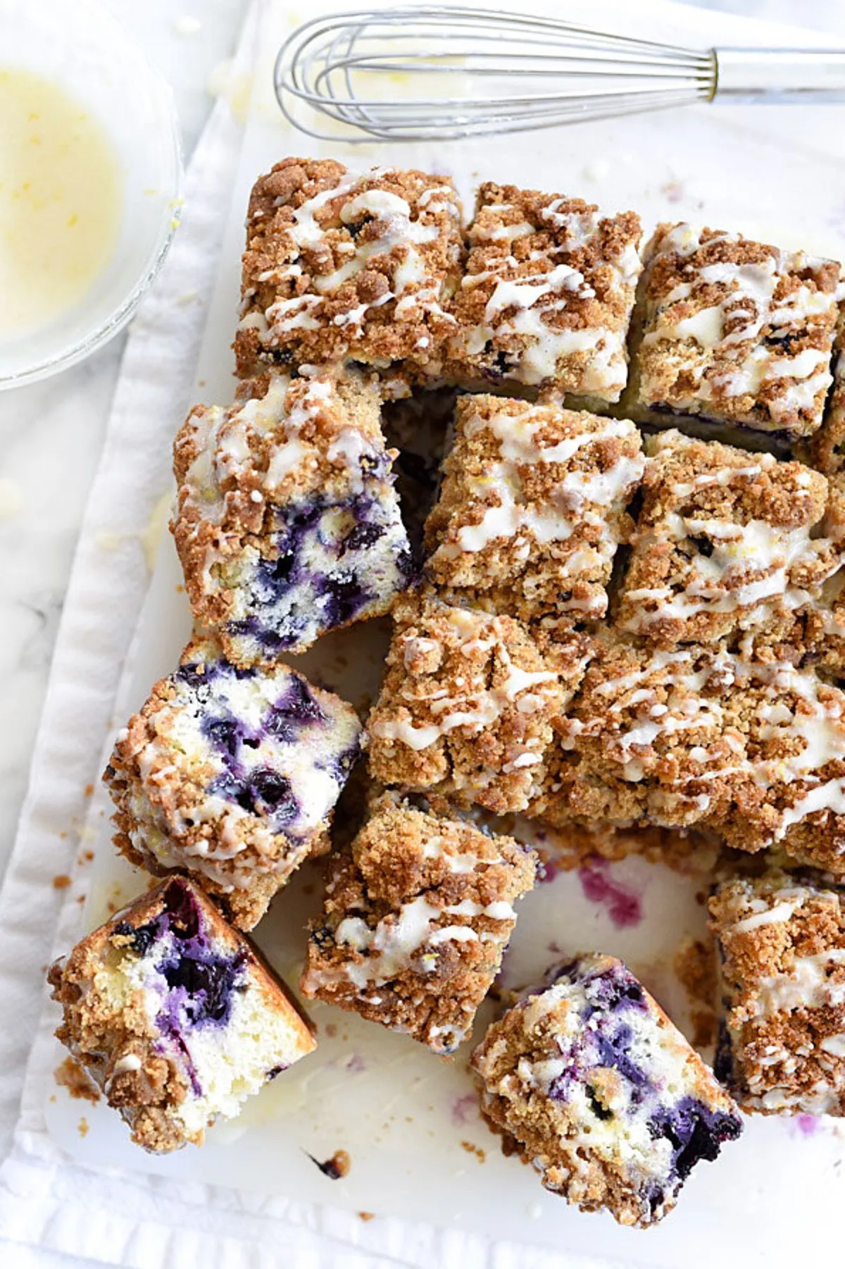 Blueberry Buckle Recipe With Lemon Glaze