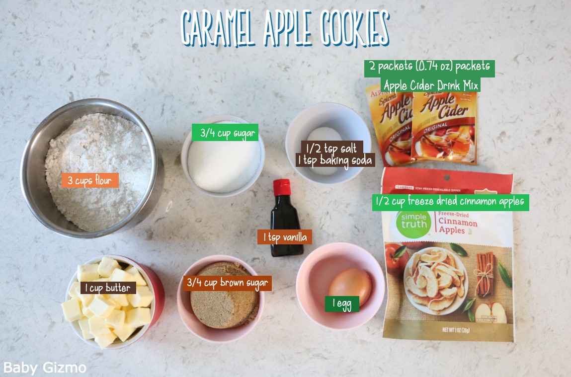 Caramel Apple Cookies Ingredients