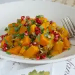 Yam, Butternut Squash and pomegranates