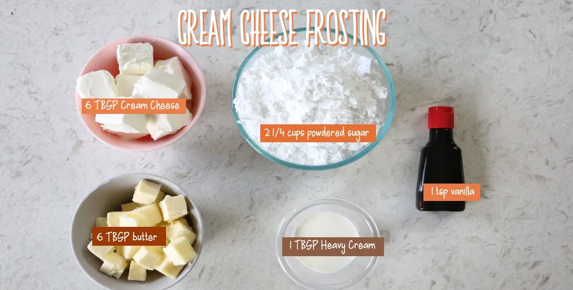 Cream Cheese Frosting Ingredients