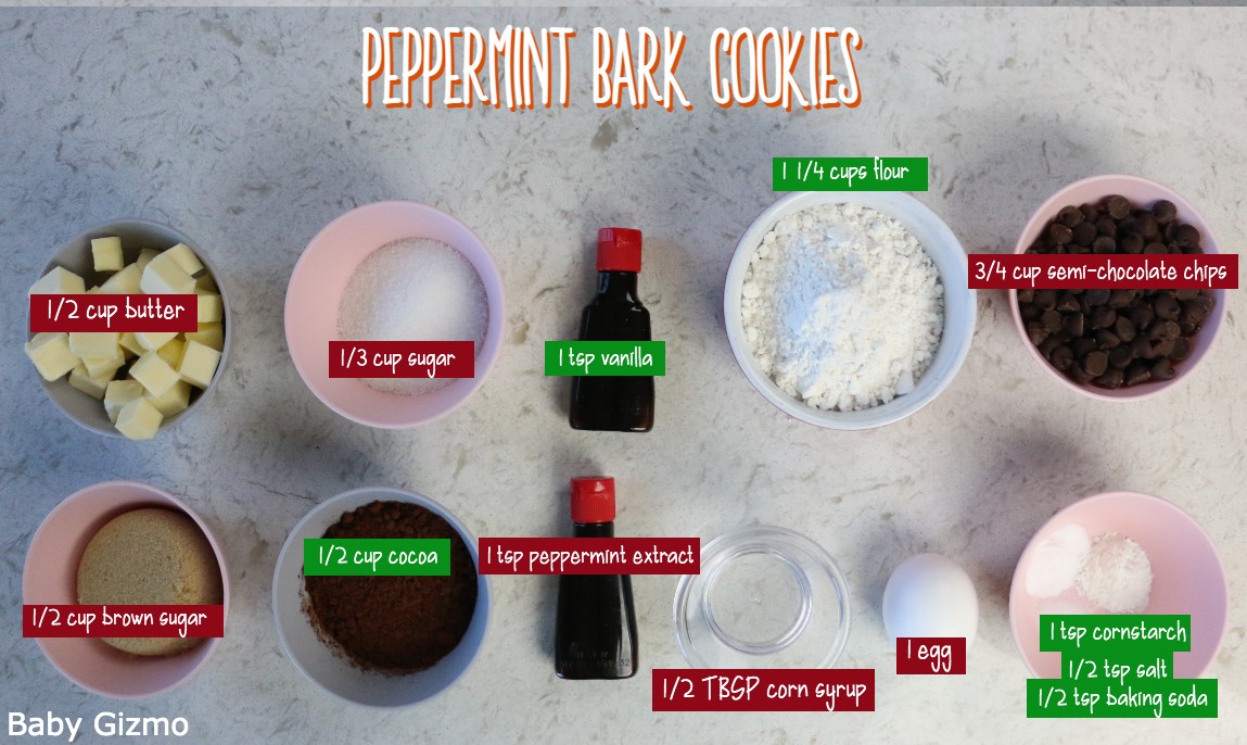 Peppermint Bark Cookies Ingredients