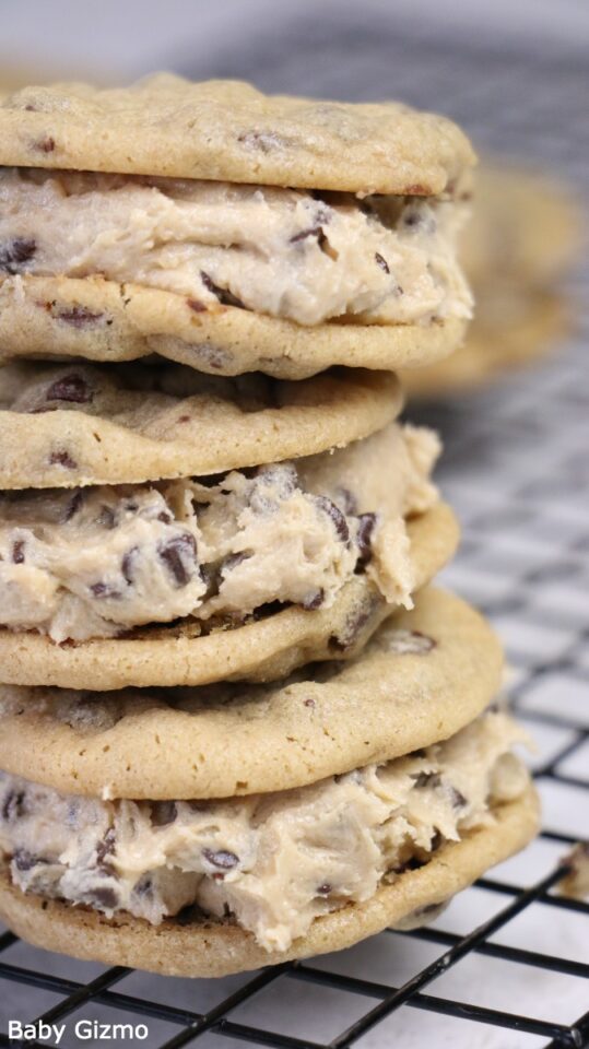 Chocolate Chip Cookie Dough Sandwich Cookies – Baby Gizmo