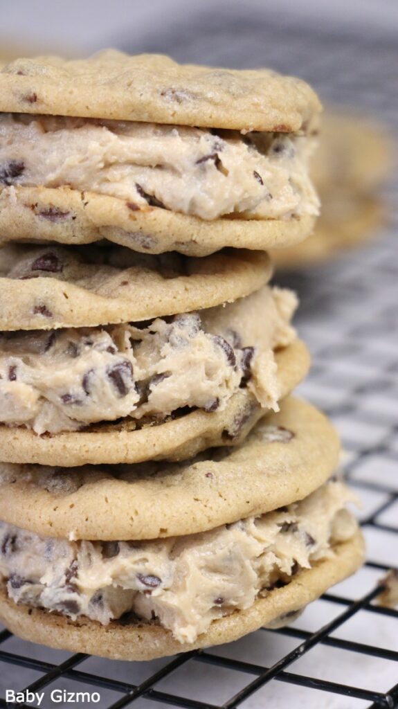 Chocolate Chip Cookie Dough Sandwich Cookies Baby Gizmo