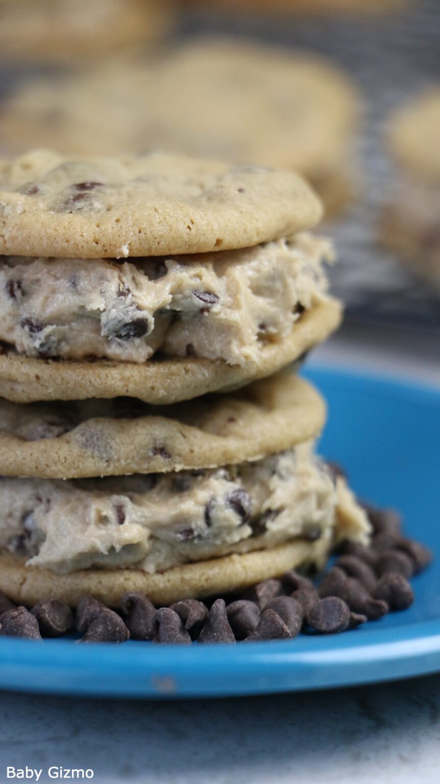 Chocolate Chip Cookie Dough Sandwich Cookies – Baby Gizmo