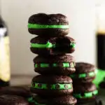 GUINNESS CHOCOLATE SHAMROCK COOKIE SANDWICHES