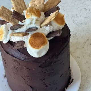 3 layers smores cake