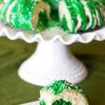 St. Patrick’s Day Green And White Bundt Cake