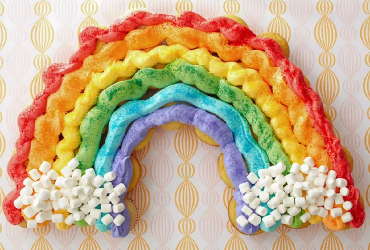 Rainbow Cupcakes Cake