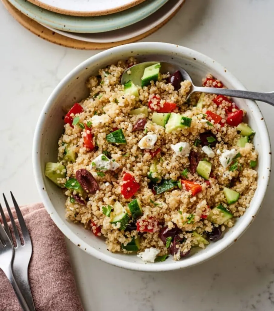 Mediterranean quinoa salad