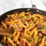 One Pan Cheesy Sausage Pasta