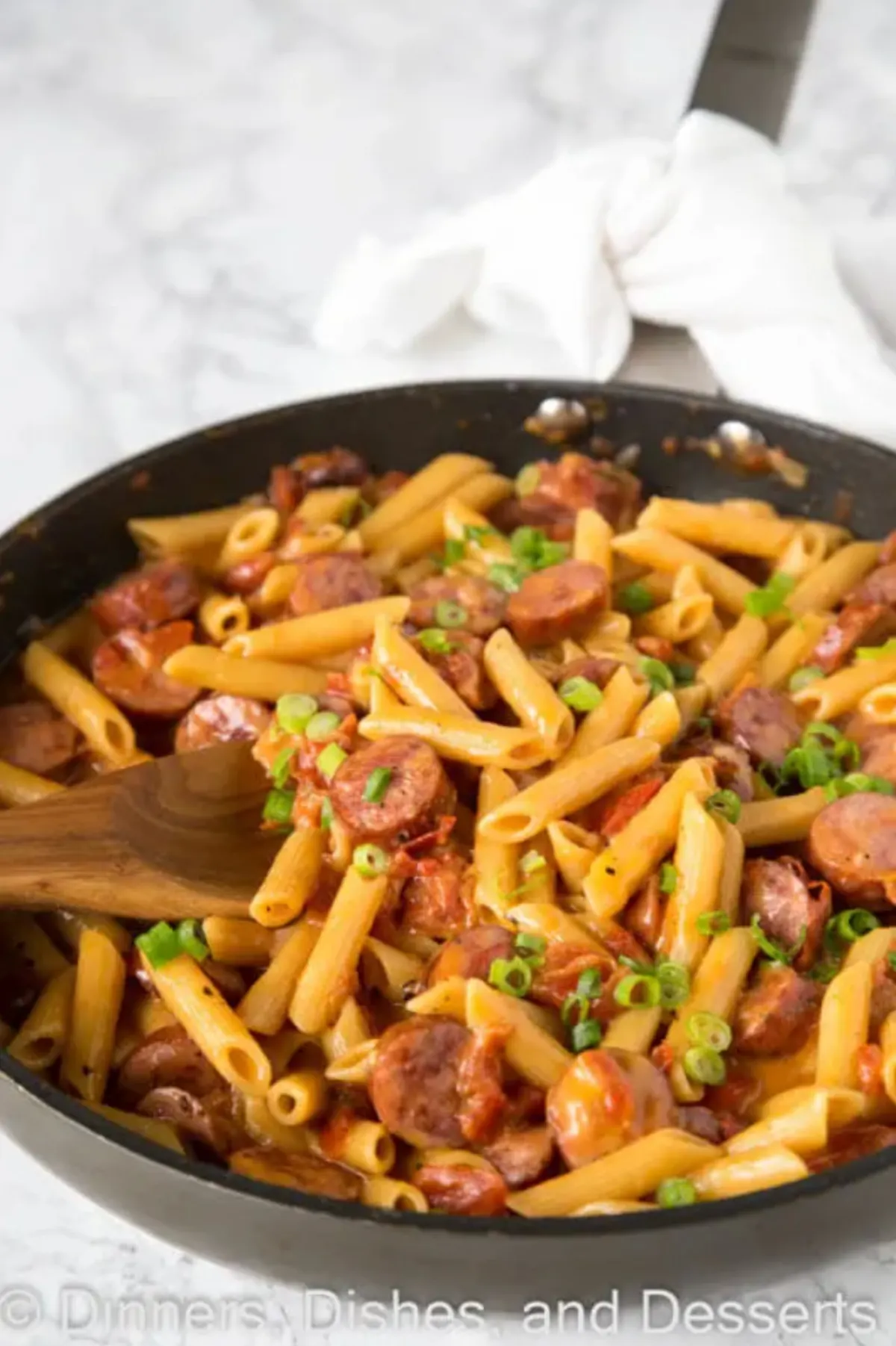 One Pan Cheesy Sausage Pasta