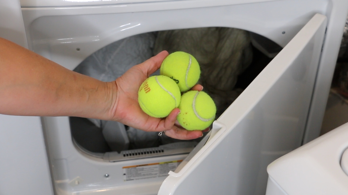 tennis balls in dryer