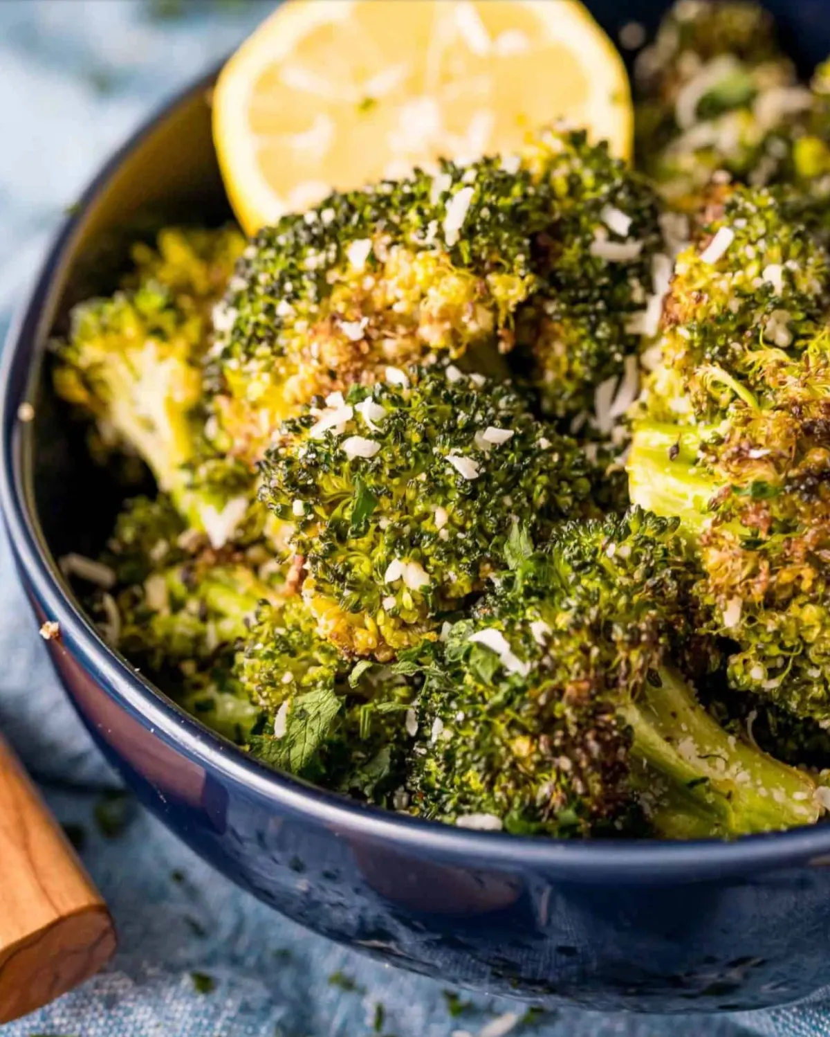 Lemon Roasted Broccoli With Parmesan