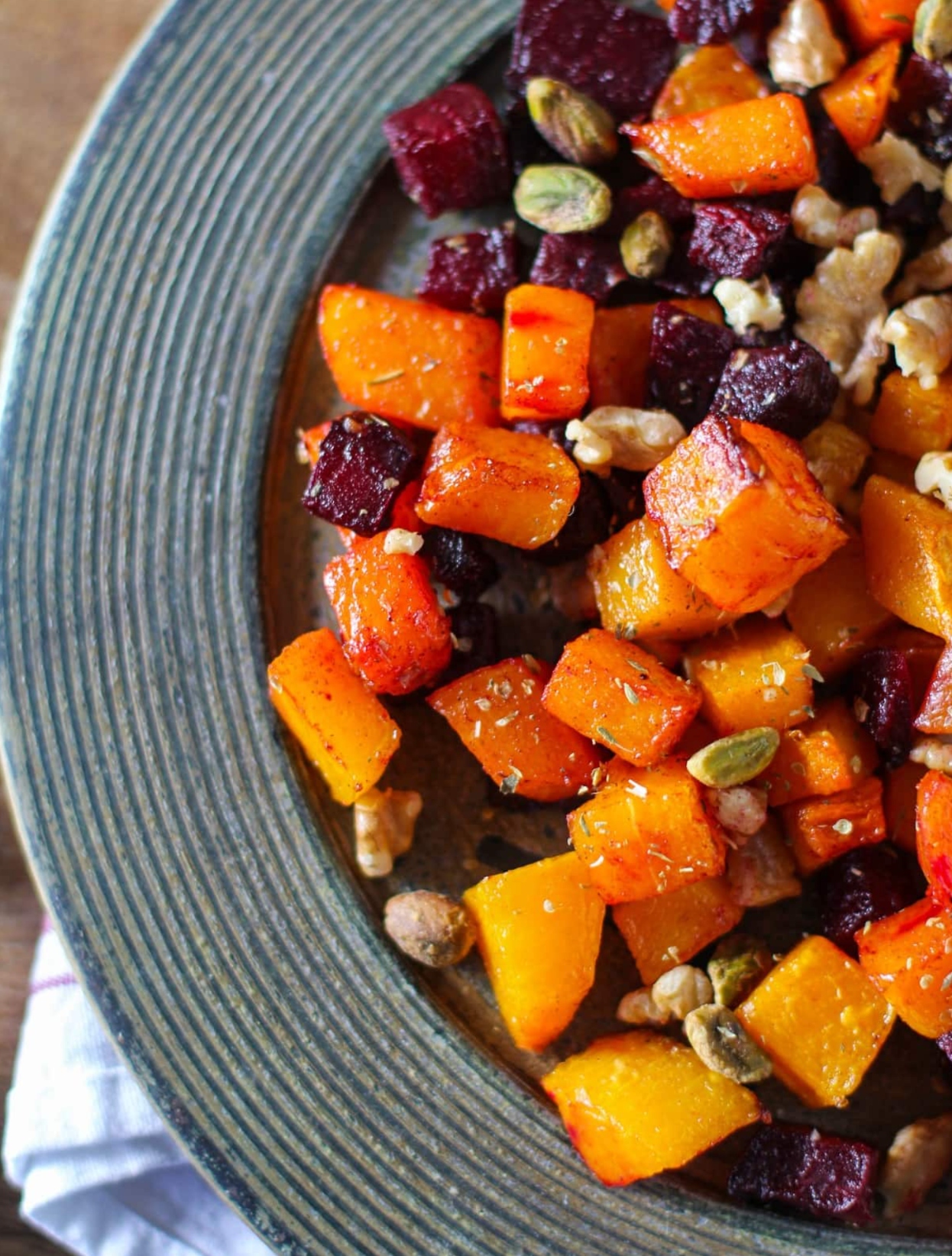 MAPLE ROASTED BUTTERNUT SQUASH AND BEETS