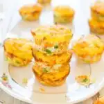 veggie and egg muffins on white plate