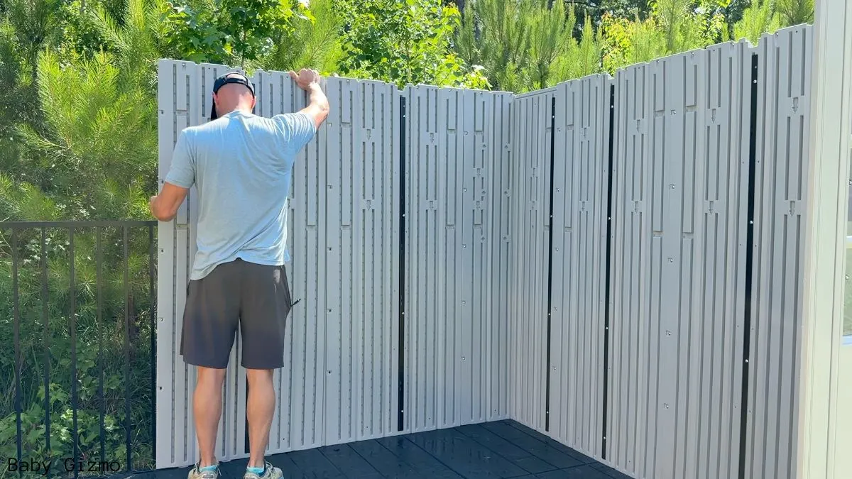 Lifetime Storage shed mid-build