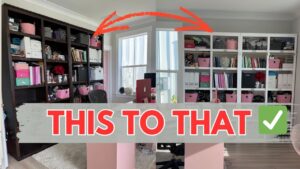 Office Bookshelf makeover