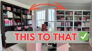 Office Bookshelf makeover